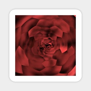 Goth Romantic Rose Geometric Magnet