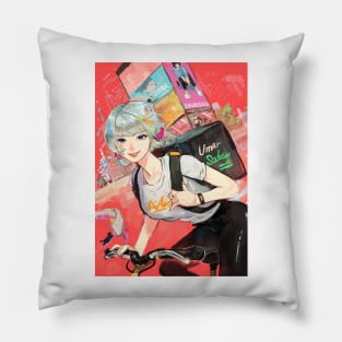 girl illustration Pillow