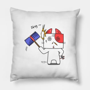 How long will you sleep? - aknyangi, cat miaw lovers Pillow