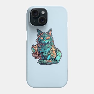 Rainbow Swirl Fur Cat Phone Case