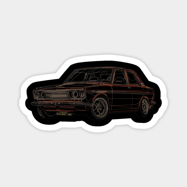 Datsun 510 Outline - Drive the Classic Magnet by Ajie Negara