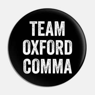 Team Oxford Comma Pin