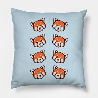 Cute Red Panda Emotions Pillow