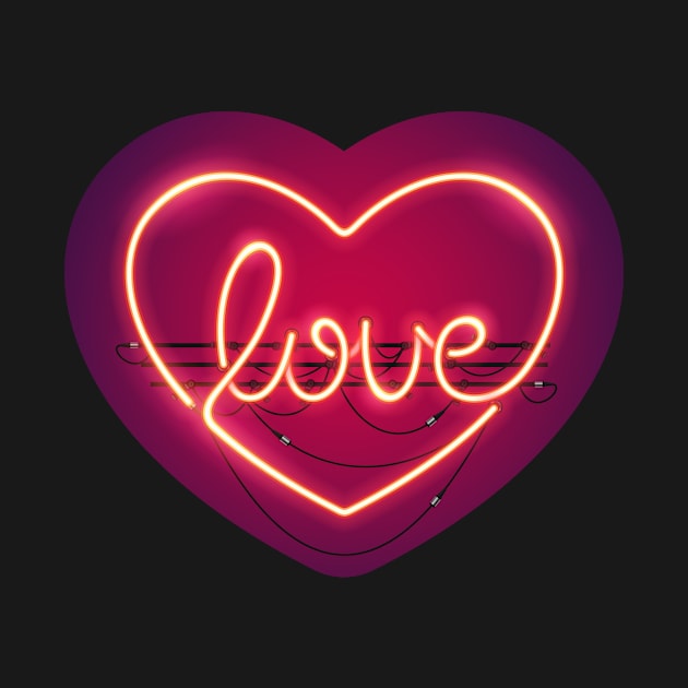 Love Heart Neon Sign by Voysla