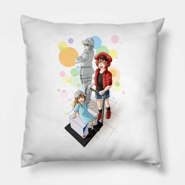 Cells at Work Pillow by Chiisa