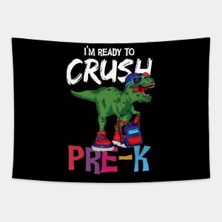 I'm ready to crush pre k t-rex backpack cool back to school pre kindergarten gift Tapestry