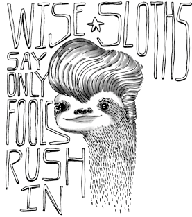 Wise Sloths Say Magnet