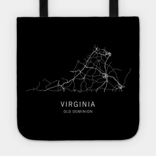 Virginia State Road Map Tote