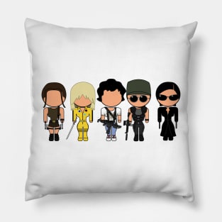 Bad@ss Movie Girls  - "Vector-Eds" Pillow