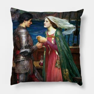 Tristan and Isolde with the Potion by John William Waterhouse Pillow