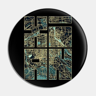 Xian, China City Map Typography - Summer Pin