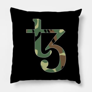 Tezos Green Camo Pillow