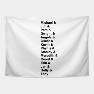 The Office Character List Tapestry