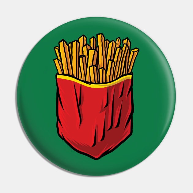 french fries pocket Pin by Mako Design 