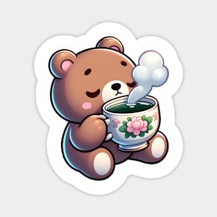 Cute Bear It's My Tea Time Magnet