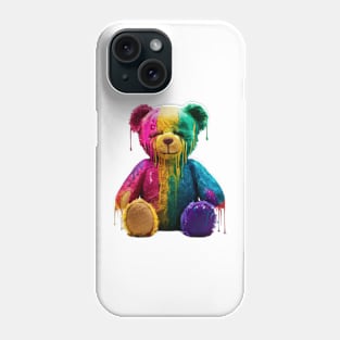 Colour Dripping Teddy Bear Phone Case