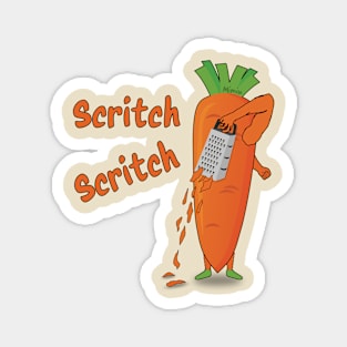 Carrot Scratching His Back With A Grater, Mimiw Magnet