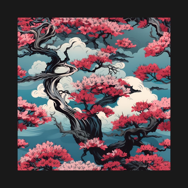 Sakura bonsai tree pattern by LittleNippon