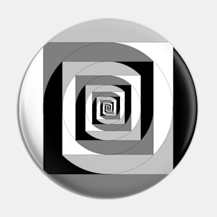 gray spiral, black and white spiral Pin