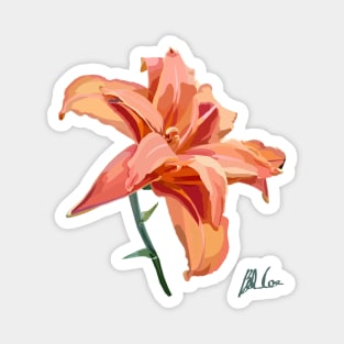 Orange Lily Magnet