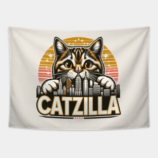 Catzilla Funny Tapestry