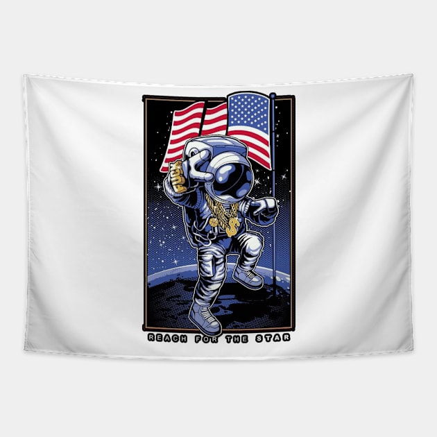 Space man Tapestry by Ferawela store