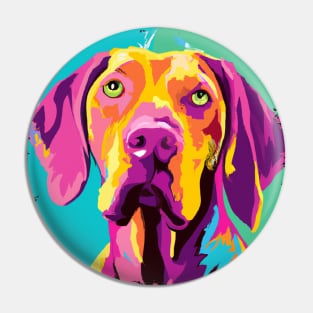 Vizsla Pop Art - Dog Lover Gifts Pin