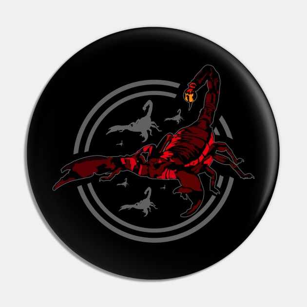 Red Scorpion Pin by adamzworld