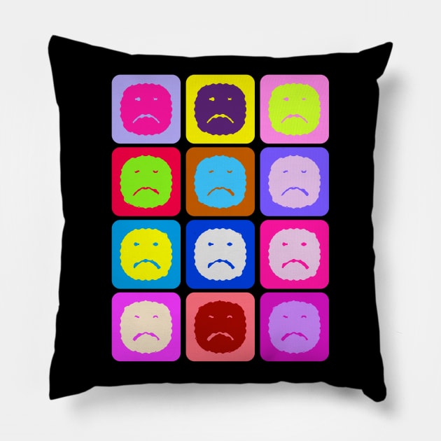 Grumpy Dozen Pillow by TJWDraws