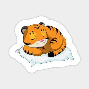 Tiger at Sleeping with Pillow Magnet