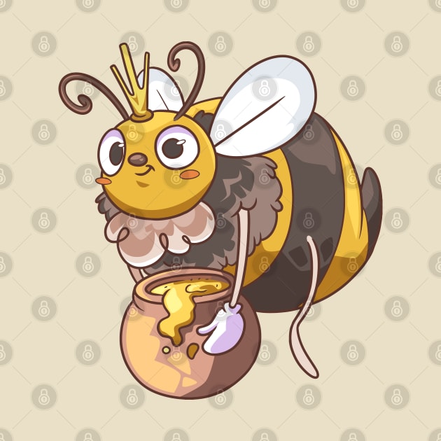 Bee Cartoon Honey by Mako Design 