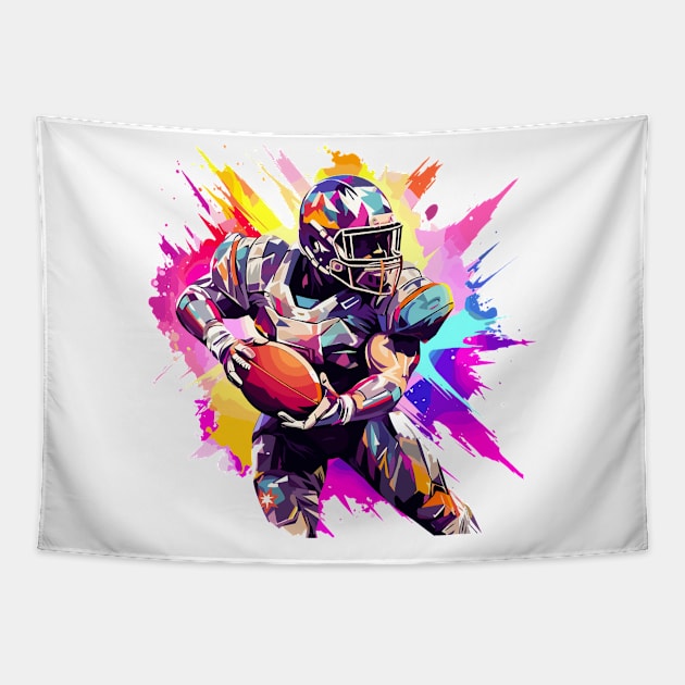 American Football Sport Game Champion Competition Abstract Tapestry by Cubebox