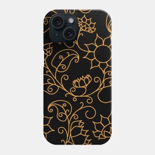 Floral Gold Phone Case