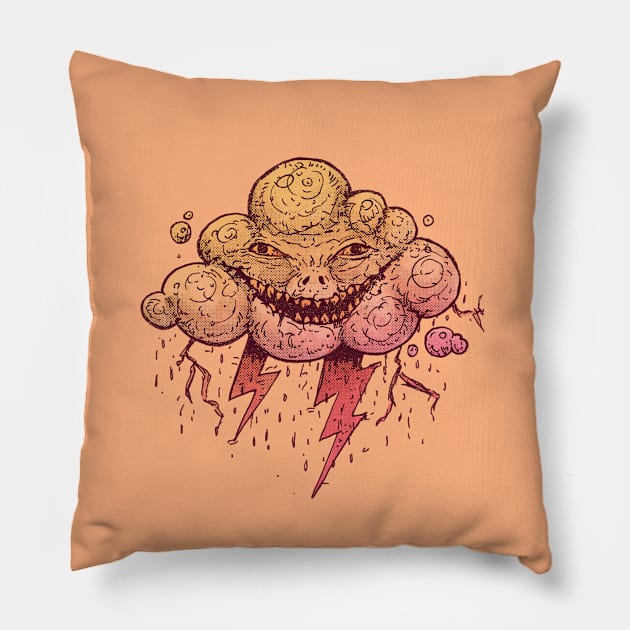 Creepy Cloud Pillow by Jose Pablo