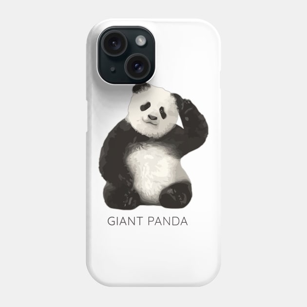 Giant panda (Ailuropoda melanoleuca) Phone Case by AmazighmanDesigns