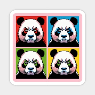 Pop Frowning Panda - Funny Panda Art Magnet