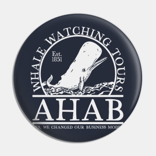 Ahab Whale Watch (Mono) Pin