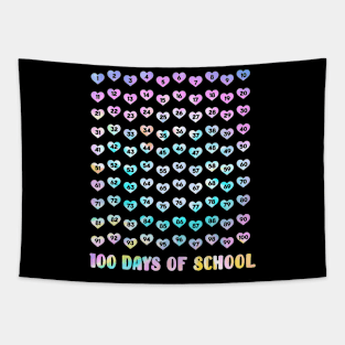 100Th Day Of School Teacher Tie Dye100 Days Math Numbers Tapestry