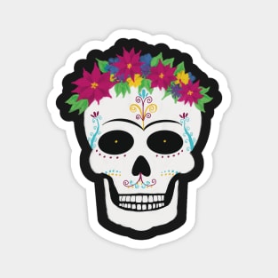 Frida Kahlo floral skull Magnet