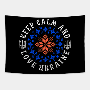 Keep calm and love Ukraine Tapestry