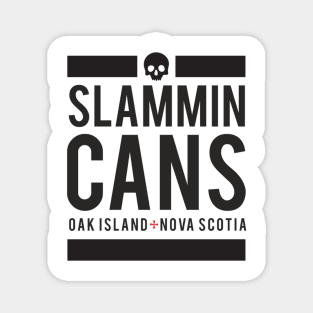 Slammin Cans Oak Island Skull Funny Gift Product - Black Magnet