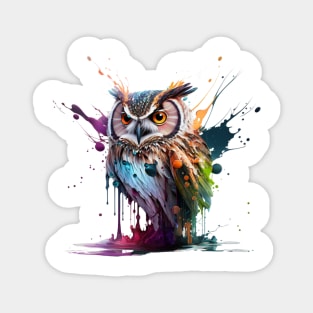 Owl Splash Art: Enchanting Fantasy Illustration #1 Magnet