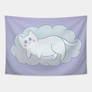 Pastel Cloud Cat Tapestry