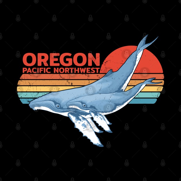 Oregon Pacific Northwest Humpback Whales by NicGrayTees