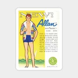 retro allan doll Magnet