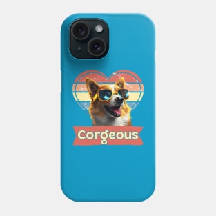 Corgi dog gorgeous corgeous 80s glamour Phone Case