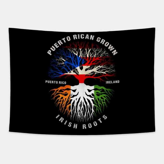 Puerto Rican Grown Irish Roots Ireland Flag Tapestry by heart teeshirt