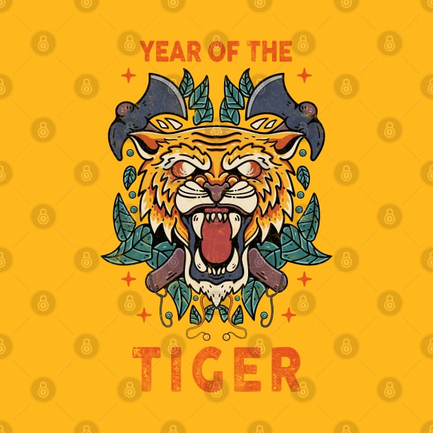 Happy Chinese New Year 2022 Year of the Tiger Horoscope by Top Art