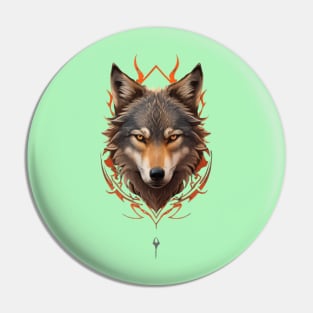 Moonlit Wolf Pin