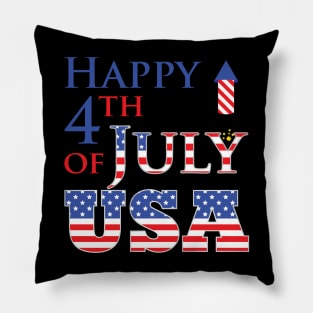 Happy 4th of july USA firecrackers Pillow